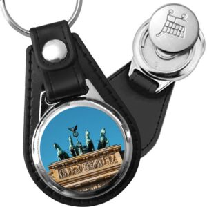 Porte-clé cuir avec médaillon ville Berlin
