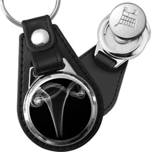 Porte-clé cuir médaillon zen Encens