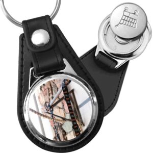 Porte-clé cuir avec médaillon sport Gymnastique