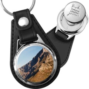 Porte-clé cuir avec médaillon ville Le Cap