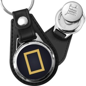 Porte-clé cuir médaillon viking gravé Rune K
