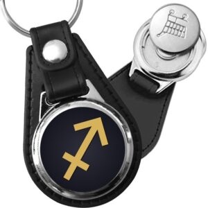 Porte-clé cuir médaillon Zodiaque Sagittaire – Symbole