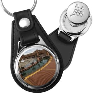 Porte-clé cuir avec médaillon ville Séville