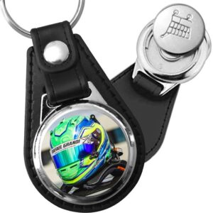 Porte-clé cuir avec médaillon sport Sport Auto