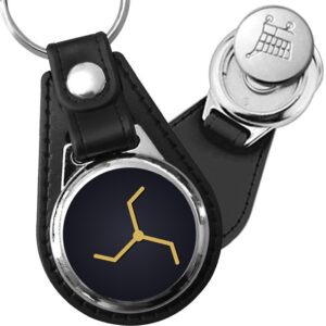 Porte-clé cuir médaillon viking gravé Triskèle