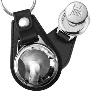 Porte-clé cuir avec médaillon instrument Tuba