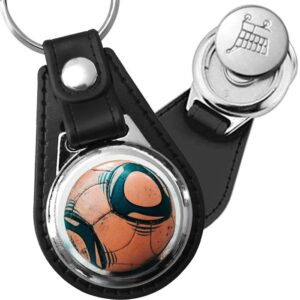 Porte-clé cuir avec médaillon sport Water-polo