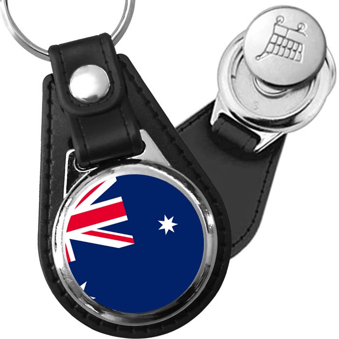 Porte-clés drapeau Australie en simili-cuir