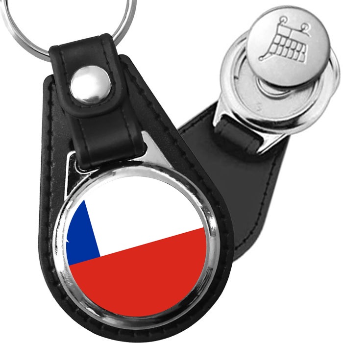 Porte-clés drapeau Chili en simili-cuir