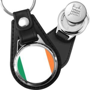 Porte-clés drapeau Irlande en simili-cuir