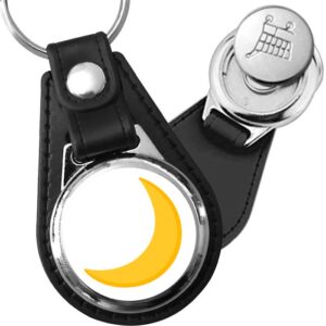 Porte-clés emoji Croissant de lune en simili-cuir