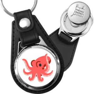 Porte-clés emoji Poulpe en simili-cuir