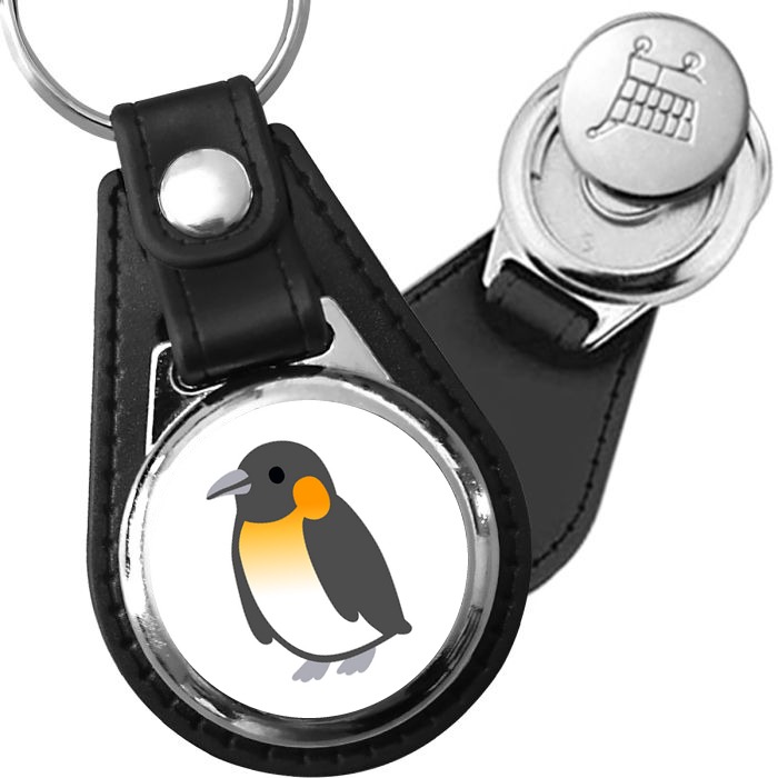 Porte-clés emoji Pingouin en simili-cuir