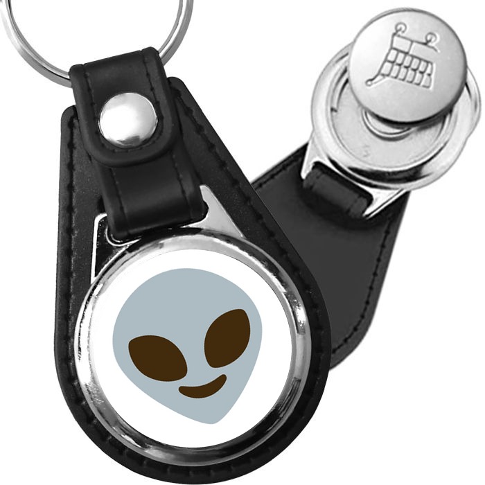 Porte-clés emoji Extraterrestre en simili-cuir