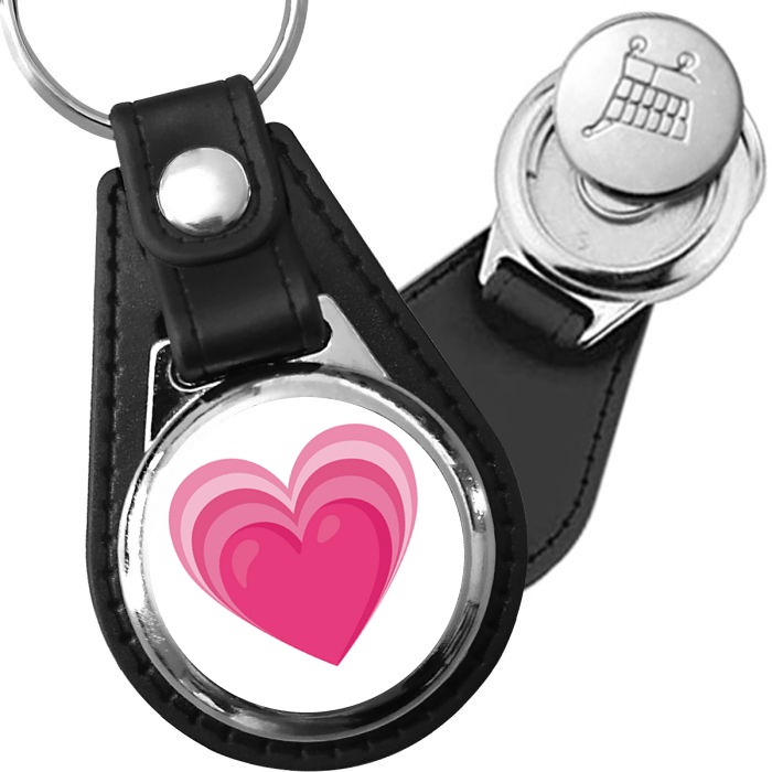 Porte-clés emoji Coeur qui grandit en simili-cuir