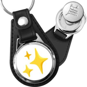 Porte-clés emoji Etincelles en simili-cuir