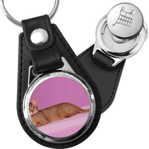 Porte-clés Abyssin en simili-cuir