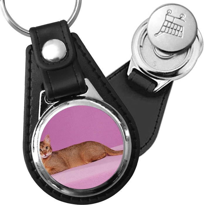 Porte-clés Abyssin en simili-cuir