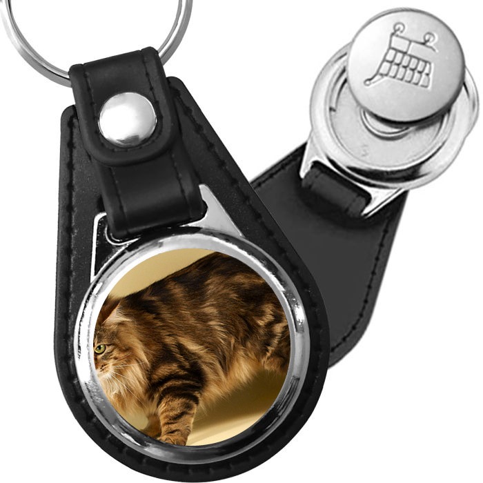 Porte-clés American Bobtail en simili-cuir