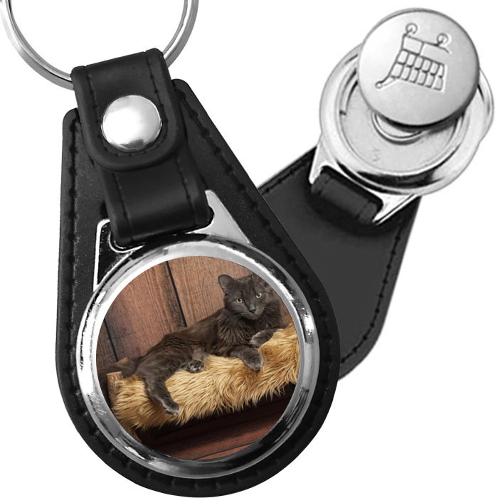 Porte-clés Nebelung en simili-cuir