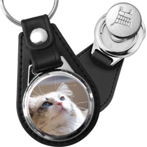 Porte-clés Ragdoll en simili-cuir