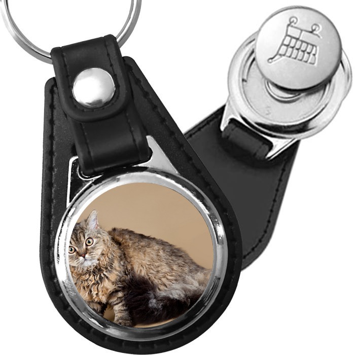 Porte-clés Selkirk Rex en simili-cuir