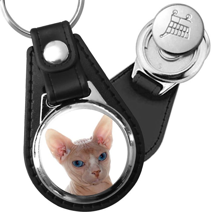 Porte-clés Sphynx en simili-cuir