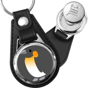 Porte-clés emoji Pingouin en simili-cuir