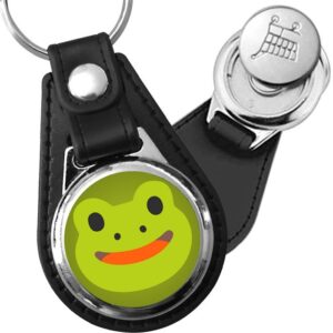 Porte-clés emoji Grenouille en simili-cuir
