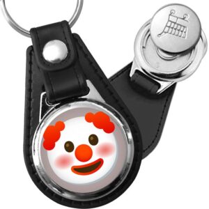 Porte-clés emoji Clown en simili-cuir