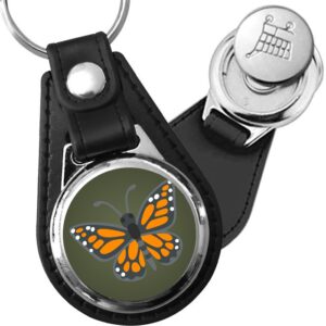 Porte-clés emoji Papillon en simili-cuir