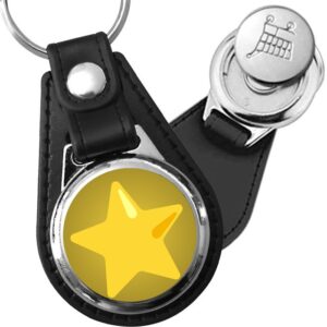 Porte-clés emoji Etoile en simili-cuir
