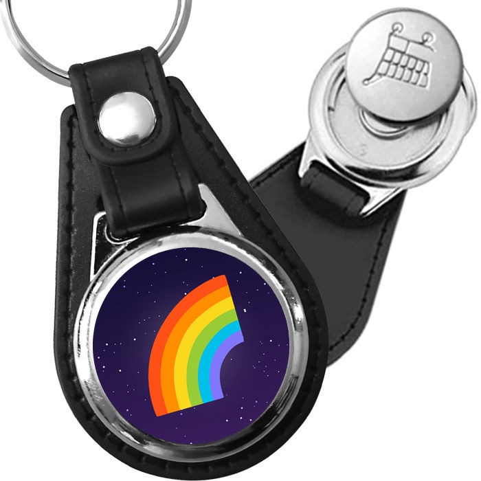 Porte-clés Arc-en-ciel en simili-cuir