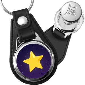 Porte-clés Etoile en simili-cuir