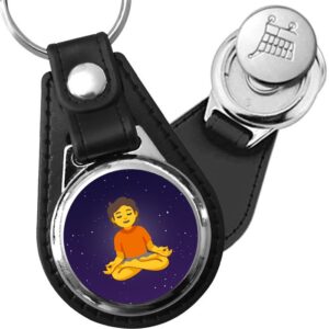 Porte-clés Meditation en simili-cuir