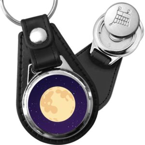 Porte-clés Pleine lune en simili-cuir