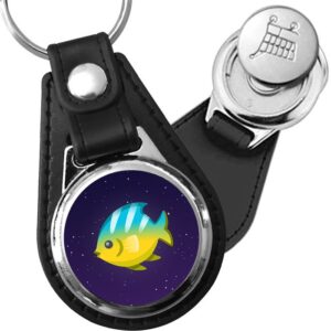 Porte-clés Poisson koi en simili-cuir