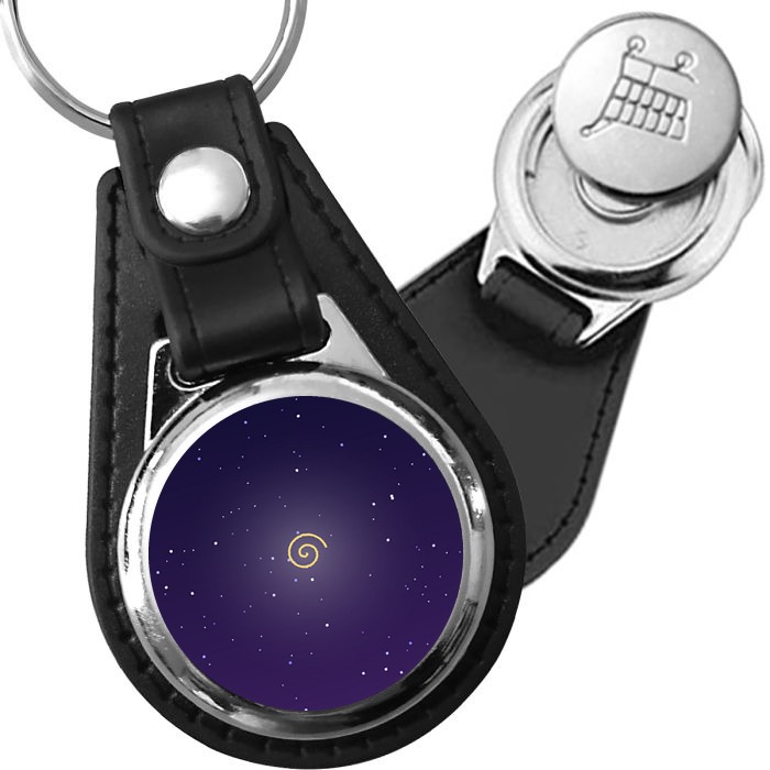 Porte-clés Spirale sacree en simili-cuir