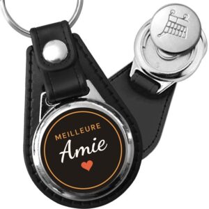 Porte-clés Meilleure Amie en simili-cuir